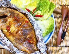Cá diêu hồng nướng giấy bạc