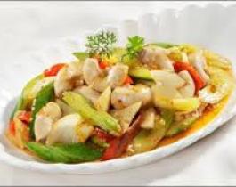 Dồi trường xào chua ngọt