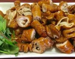 Dồi trường chiên nước mắm