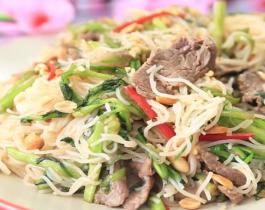 Bún gạo xào bò