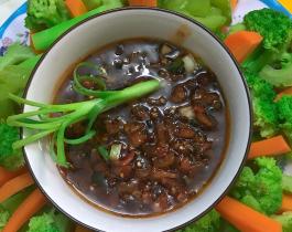 Rau luộc kho quẹt