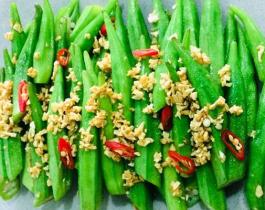Đậu bắp xào tỏi