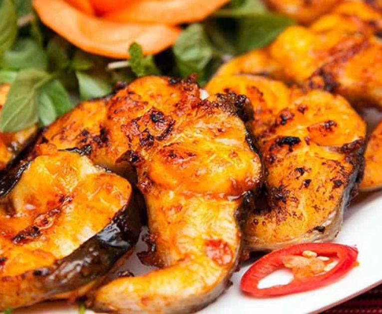 Cá tầm nướng muối ớt