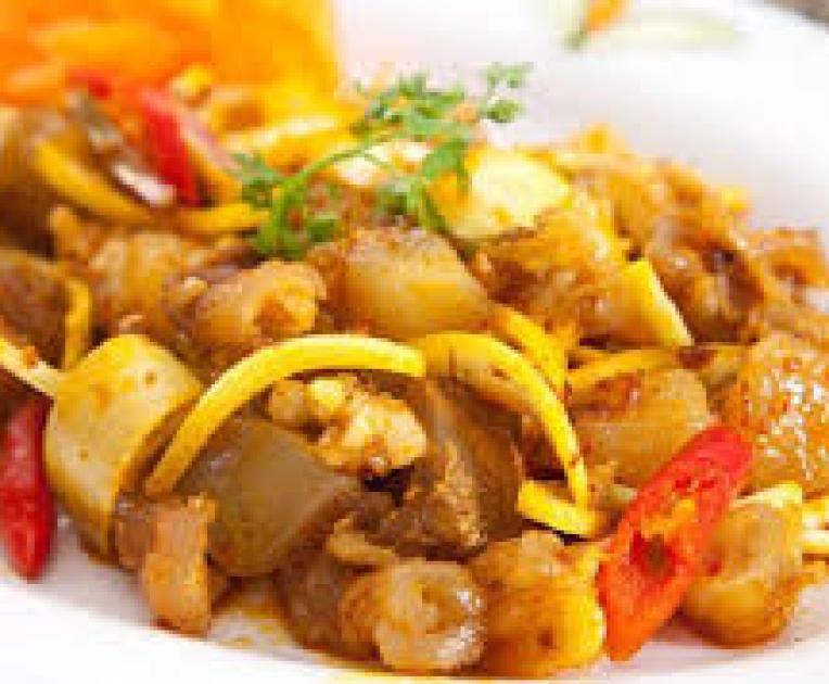 Dồi trường xào sa tế